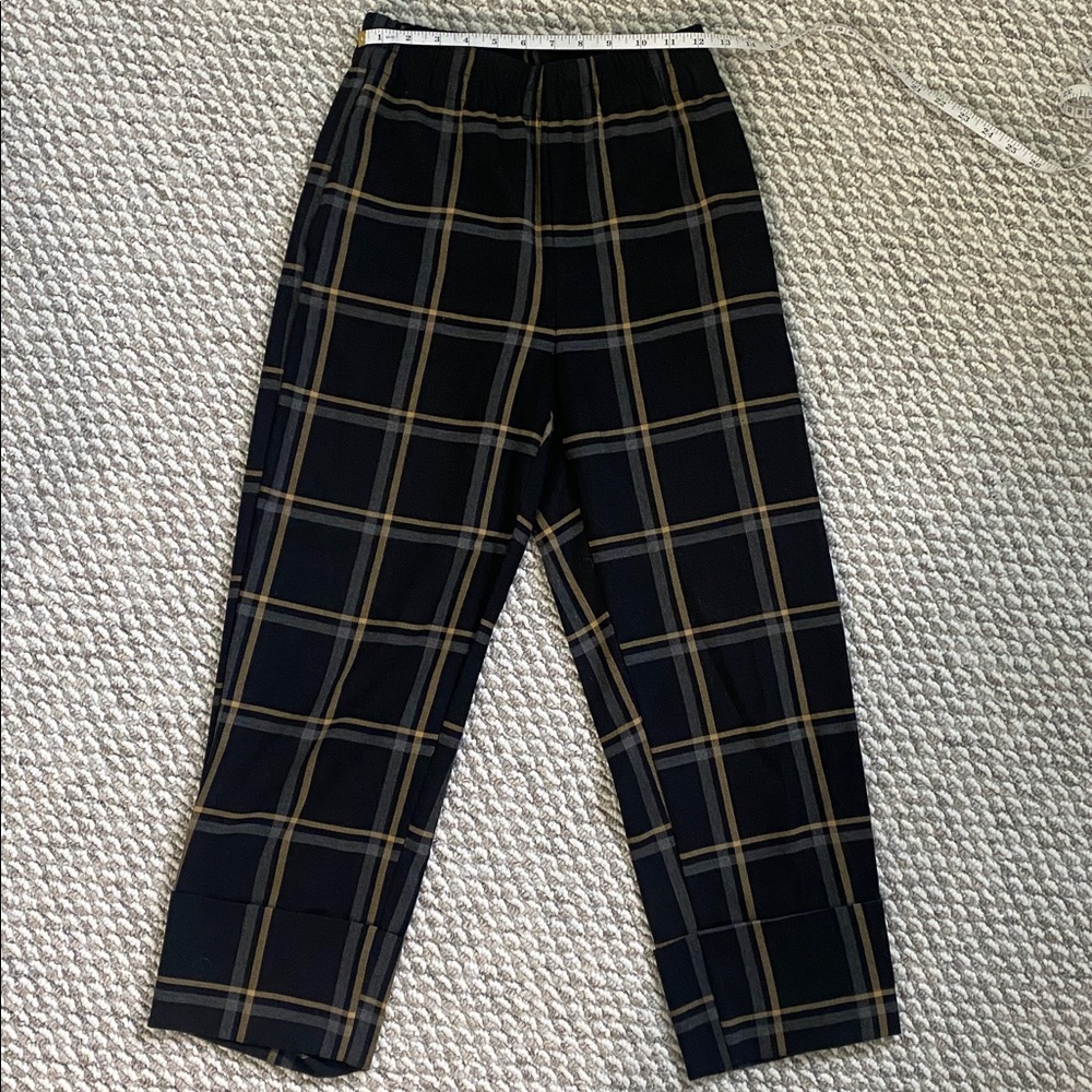 Zara Black and Brown Checkered Pants